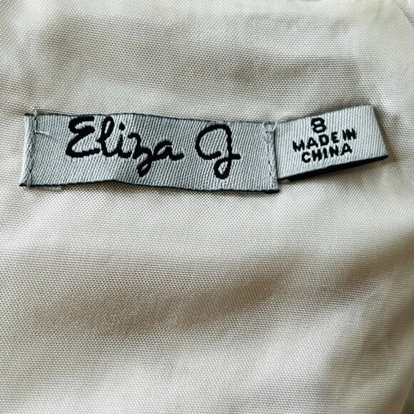 Eliza J Ladies Dress Size 8 Tapestry Print Evening Wear Jeweled Neckline - Picture 12 of 13